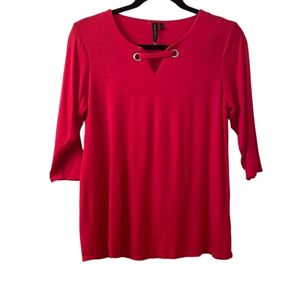 NWOT Zoe +phoebe hot pink top,‎ size small​